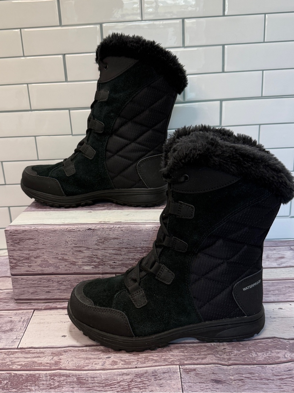 Columbia Ice Maiden II Snow Boots, Black, Women's Size 6 - Picture 3 of 12